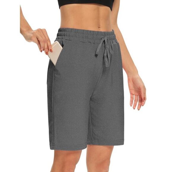 DIBAOLONG *NWT* Shorts  Size XXXL Plus Long Casual Activewear Athleisure Gray - Picture 1 of 10